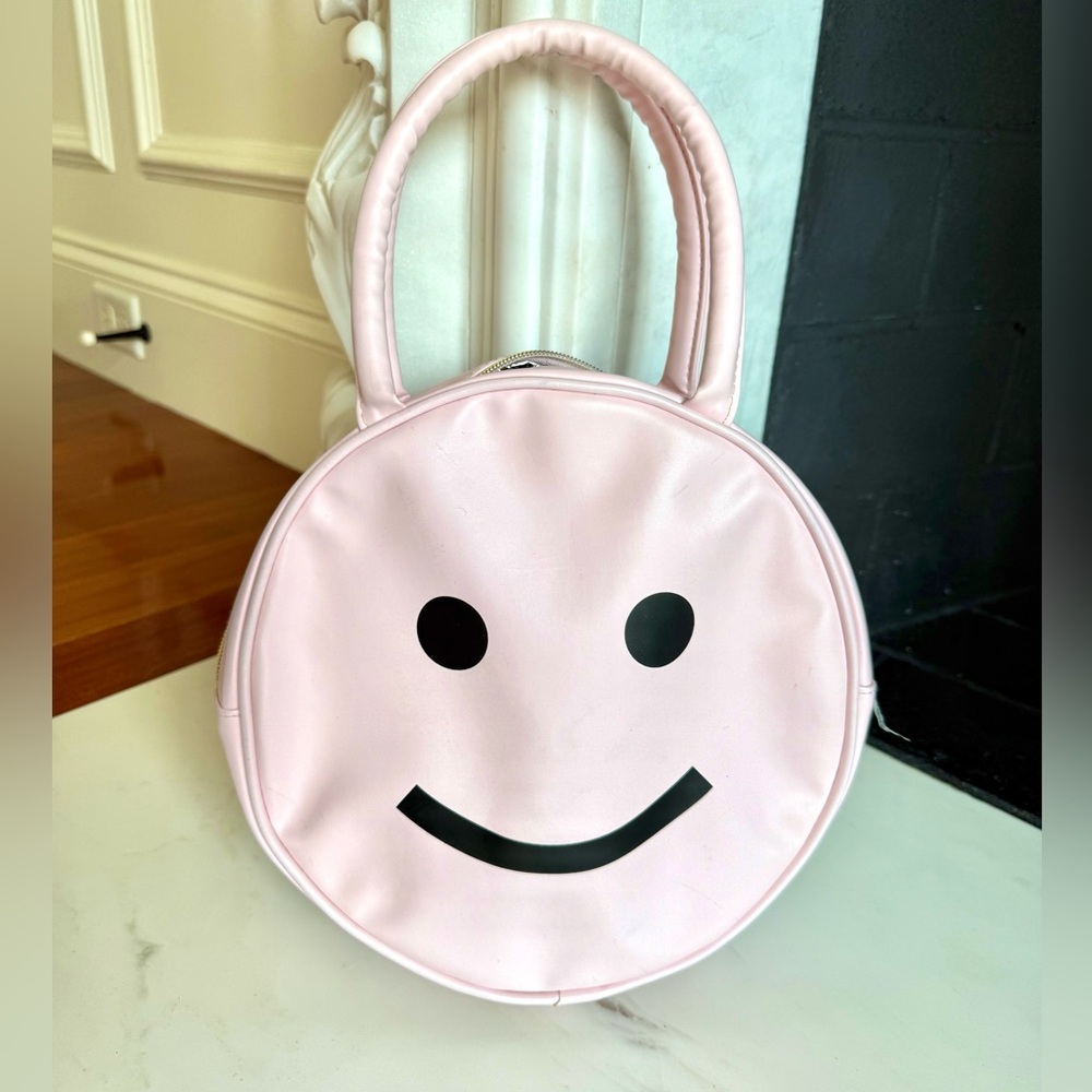 Lunch Box ban.do Bag Cooler Smiley Happy Face Purse Pink School Summer Beach